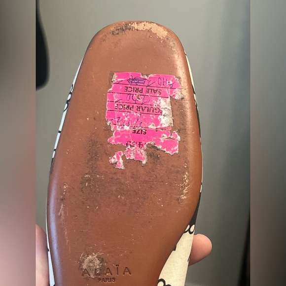 ALAIA PARIS WOMEN'S 38.5 BLACK & WHITE BALLERINA BALLET FLATS - Picture 5 of 16